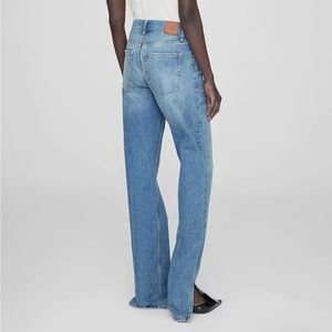 ANINE BING Split Hem Roy Jean in Nordic Blue